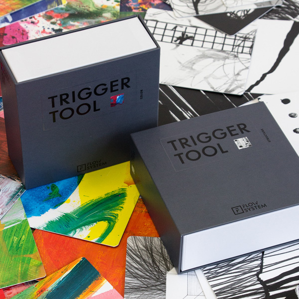 Trigger Tool Boxen mit ausgelegten Karten